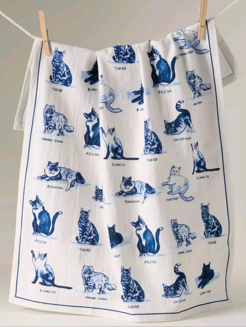 Molly Hatch for Anthropologoe CAT MOM Dish Kitchen Towel 100% Cotton NWT